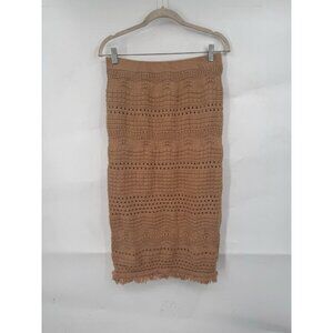 House Of Harlow 1960 Knit Midi Skirt Women Medium Brown Western Granolagirl Boho